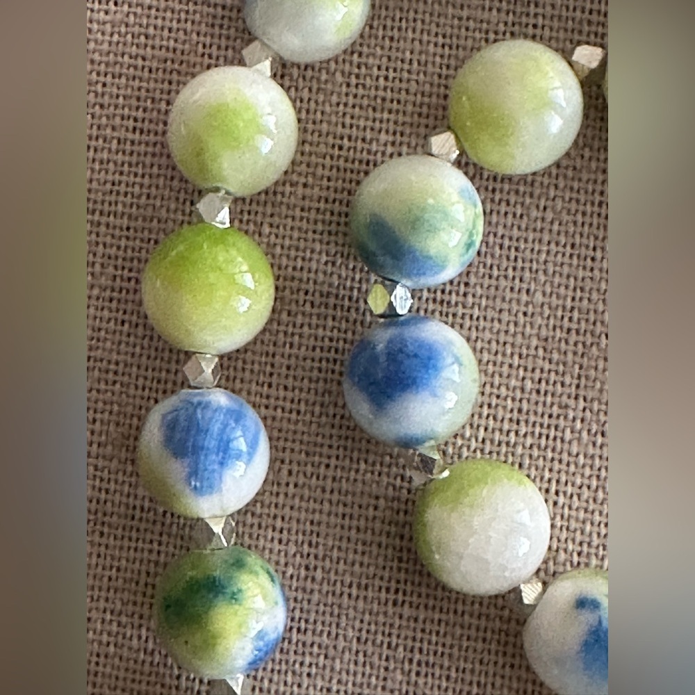 18-1/2 inch Persian Chalcedony bead necklace NWOT - Picture 6 of 10